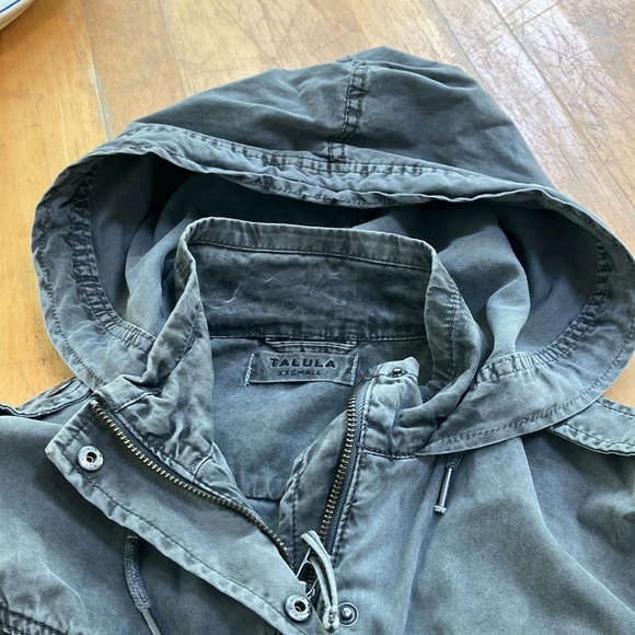 Talula Aritzia Utility Cargo Jacket 100% Cotton Grey - Picture 8 of 14